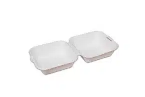 Caserola cu Capac Pentru Burger Unica Folosinta, Biodegradabila & Compostabila 15x15cm 6” (50buc) - imagine 2