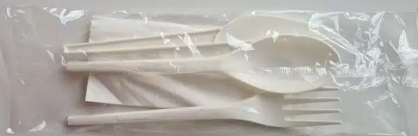 test prod - Set cutit, furculita, lingura, servetel Biodegradabile de Unica Folosinta din CPLA 100 seturi