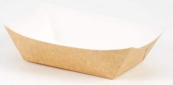 Ambalaje Fast Food Catering - Tavite carton natur mare (150 buc/ set)