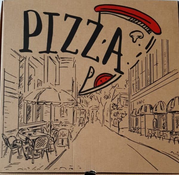 Ambalaje voluminoase [Blocare OP si Netopia] - Cutii Pizza Urban Natur 28x28X3.5 cm (100 buc/set)