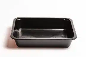 Caserola PP termosudabila neagra 1 compartiment ( 50 buc/ set ) 227x178x40 - imagine 2