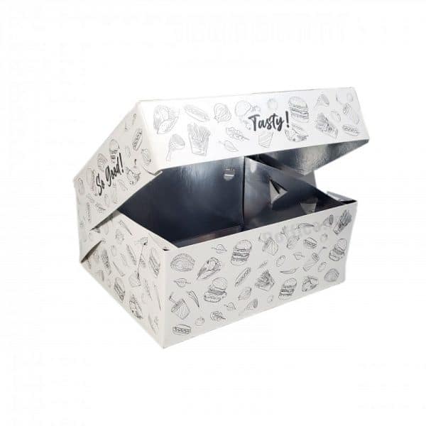 Cutii Meniu - Cutie Pui 0,500 gr (interior aluminiu)  (14 buc / kg) 190x145x80 mm 10 kg / set