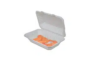 Caserola cu Capac Unica Folosinta, Biodegradabila & Compostabila 23 x 16 cm (50 buc)