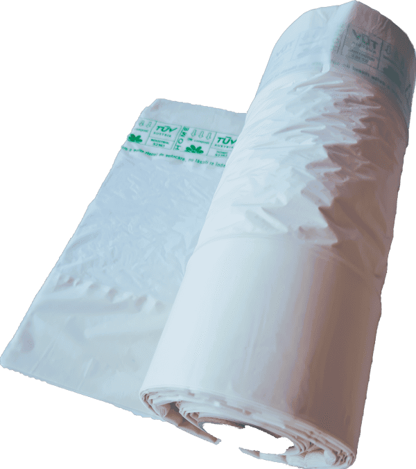 Pungi in Rola Biodegradabile si Compostabile EN13432 & Caserole Legume Fructe - Pungi Eco Bio Legume Fructe in Rola, Biodegradabile & Compostabile 20 + 5 + 5 x 40 cm ( 400 buc/ rola )