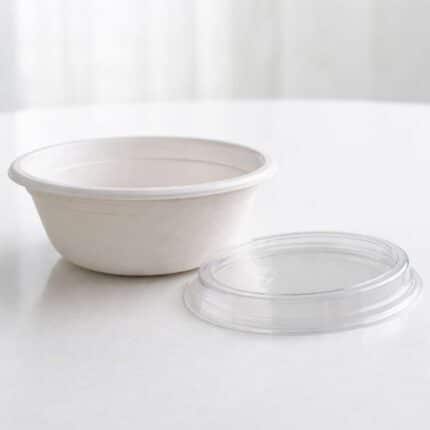 Vesela de Unica Folosinta Biodegradabila - Capac PET  Bol Unica Folosinta Biodegrabil & Eco 500ml (50 buc/set)