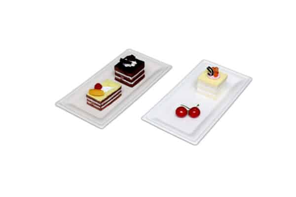 Vesela de Unica Folosinta Biodegradabila - Farfurie Dreptunghiulara 26x13 Unica Folosinta Biodegradabila & Compostabila (50 buc/set)