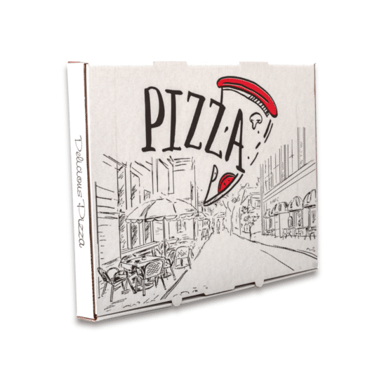 Ambalaje voluminoase [Blocare OP si Netopia] - Cutii pizza Urban Albe 60x40x5 cm (50 buc/set)