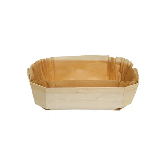 Forme de copt & Hartie de copt - Tava cozonac mica din lemn 50 buc/ set