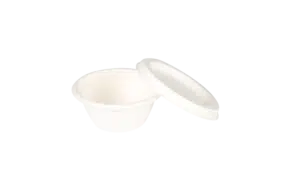 Sosiera Unica Folosinta cu Capac, Biodegradabila & Compostabila (100 buc) - imagine 4