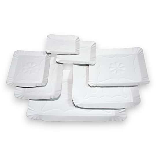 Ambalaje Cofetarie & Pahare Carton - Tavite carton albe T12 25x35 100 buc/set