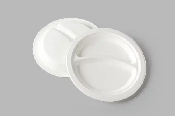 test prod - Farfurie Rotunda Unica Folosinta 22.5 cm 2 compartimente Biodegradabila & Compostabila (50 buc/ set)