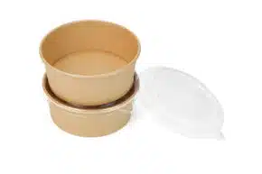 Bol salata carton natur cu capac  1300 ml -  (50 buc/ set)