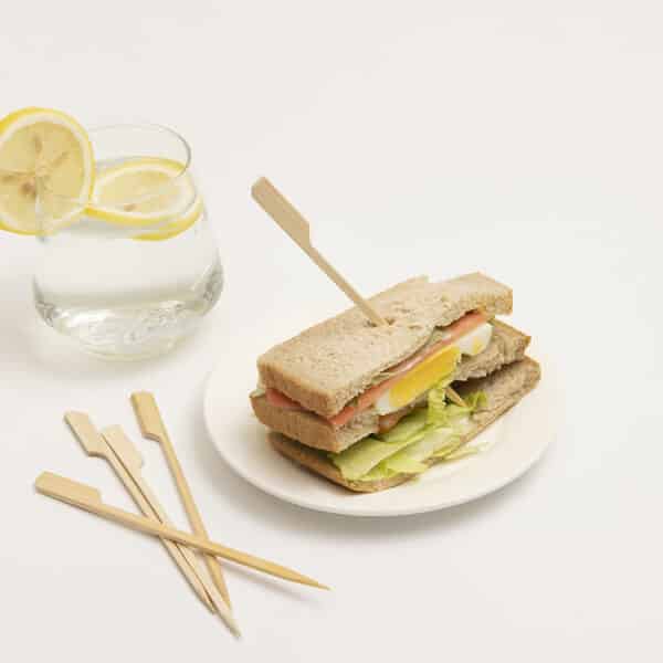 Vesela de Unica Folosinta Biodegradabila - Bete Aperitiv / Burger Bambus 120 mm 100 buc/ set