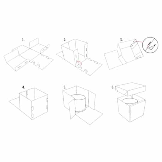 Ambalaje Cofetarie & Pahare Carton - Cutie tort alba 40.5X40.5X40 cm 1 buc/ set