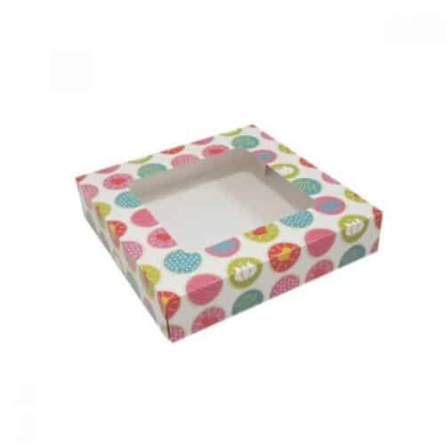 Ambalaje Cofetarie & Pahare Carton - Cutie Prajituri cu Fereastra 19x19x5 50 buc/ set