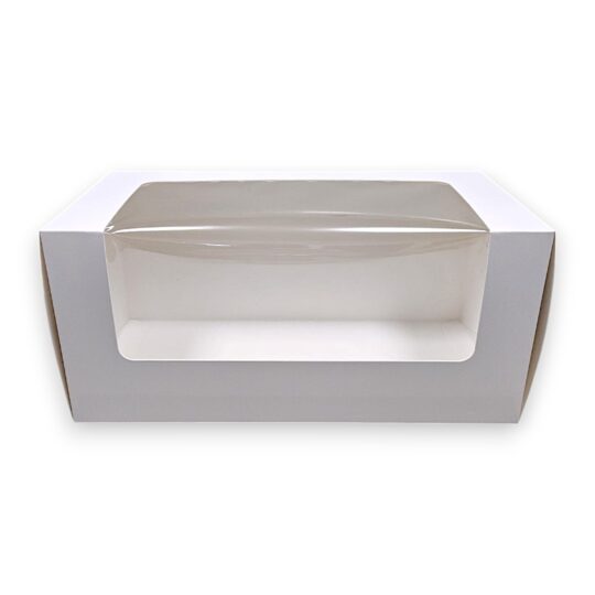 Ambalaje Cofetarie & Pahare Carton - Cutie cozonac alba cu fereastra 320X140X150MM 25 buc/ set