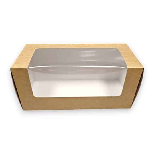 Ambalaje Cofetarie & Pahare Carton - Cutie cozonac natur cu fereastra 320X140X150MM 25 buc/ set