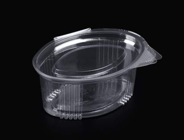 Cutii Pizza & Sosiere - Sosiera PET 80 ml Transparenta cu Capac atasat 100 buc/ set