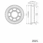 Forma de copt aluminiu  rotunda 202G 100 buc/ set  210 CC - imagine 3