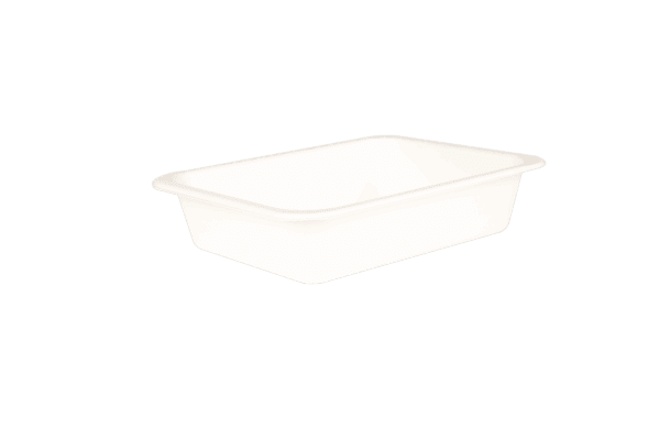 Caserole & Cutii Biodegradabile de Unica Folosinta - Tava Dreptunghiulara  Unica Folosinta Biodegradabila & Compostabila (50 buc/set) 227*178*50mm termosudabilă