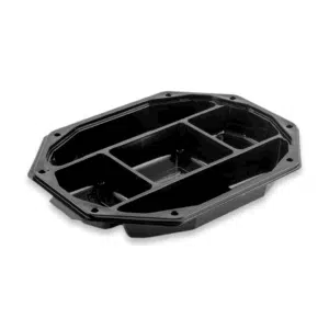 Platouri catering - Platou Negru Oval 5 si 7 Compartimente