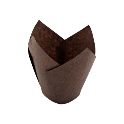 Forme & Tavi de copt - Forma de copt Chese Tulip Color Brown 50X160X160 Interior Drept Hartie  150 buc/ set