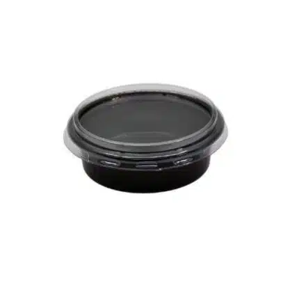Sosiere - Sosiera PET 50 ml Neagra + Capac DETASABIL 100 buc/ set