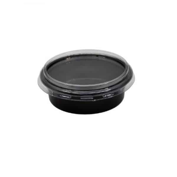 NeoPack Sosiera PET 50 ml Neagra + Capac DETASABIL 100 buc/ set