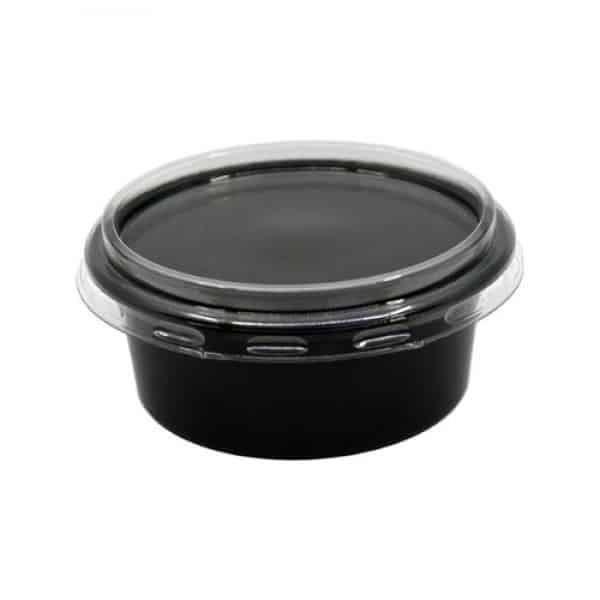 NeoPack Sosiera PET 100 ml Neagra + Capac DETASABIL 100 buc/ set
