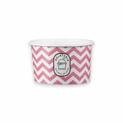 Cupe Înghețată - Bol/ Cupă Înghețată Zig Zag Magenta 6 OZ  Aprox. 180 CC 50 buc/ set